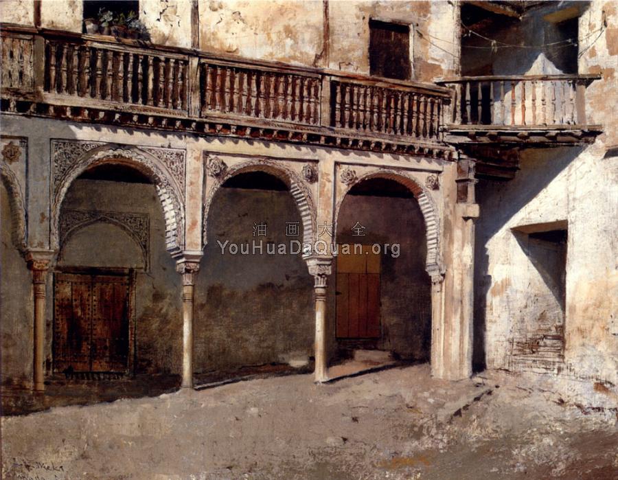 Granada Courtyard - 埃德温·罗德·威克斯